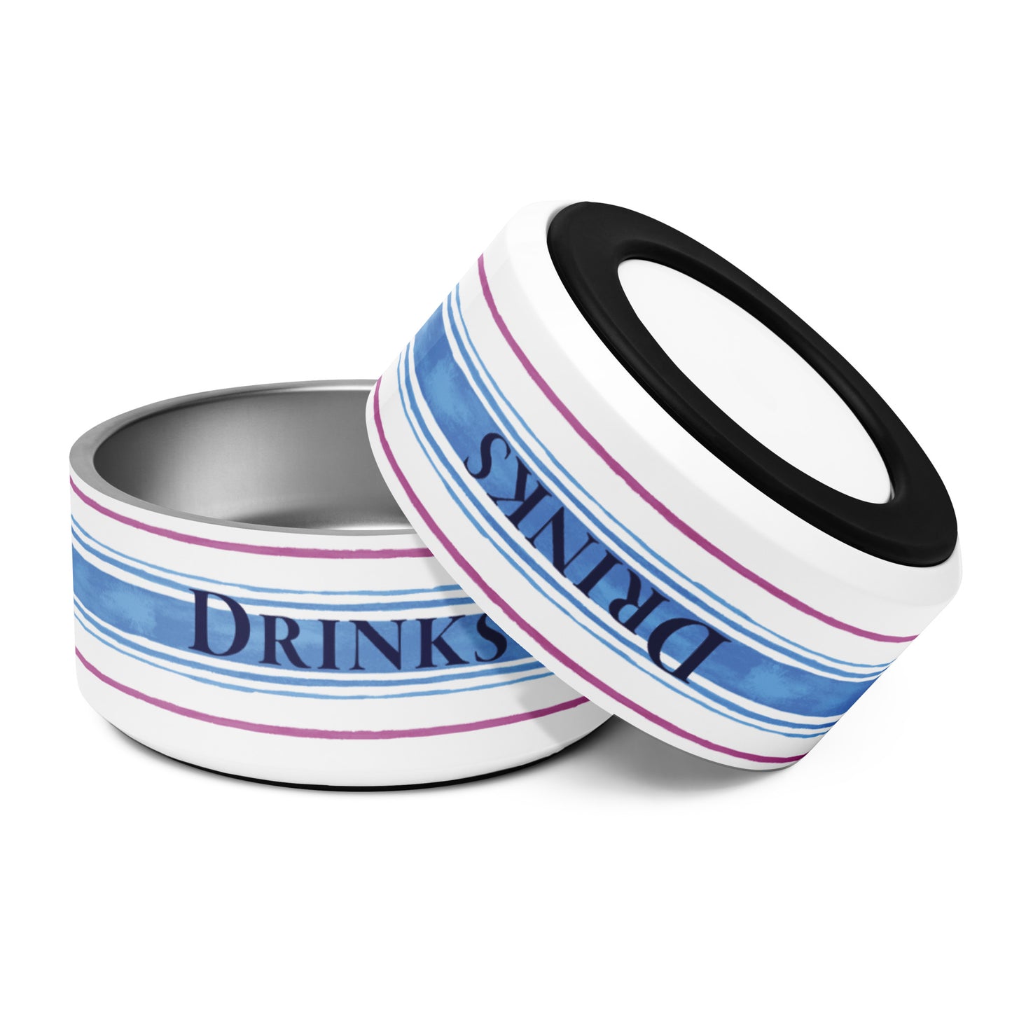 Painterly Stripe Pet Bowl