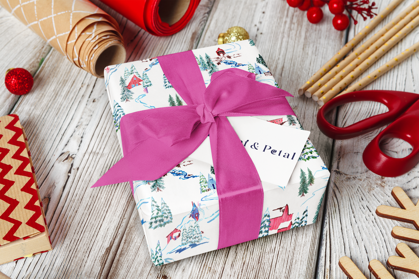 Ski Chalet - Wrapping Paper