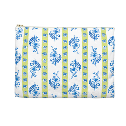 Watercolor Woodblock Striped Pouch