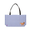 'GOOD DOG' Prep Stripe Weekender Tote Bag