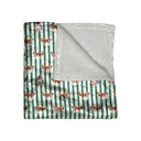 Snow Dog Prep Stripe Velvet Blanket