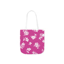Inky Floral Canvas Tote Bag