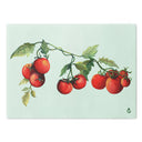 Flat view of Large Jersey Fresh Tomato tempered glass cutting board
