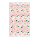 Garden Trellis Kitchen Towel Front Flat View in Sherbert Orange Colorway
