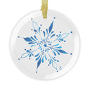 Freeze The Day Snowflake Glass Ornament