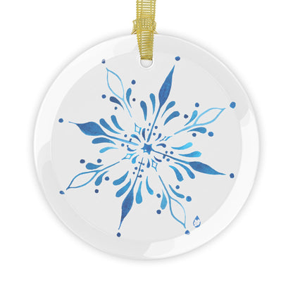 Freeze The Day Snowflake Glass Ornament