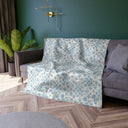 Snowbound Patchwork Velvet Sherpa Blanket