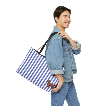 GOOD DOG Prep Stripe Weekender Tote Bag