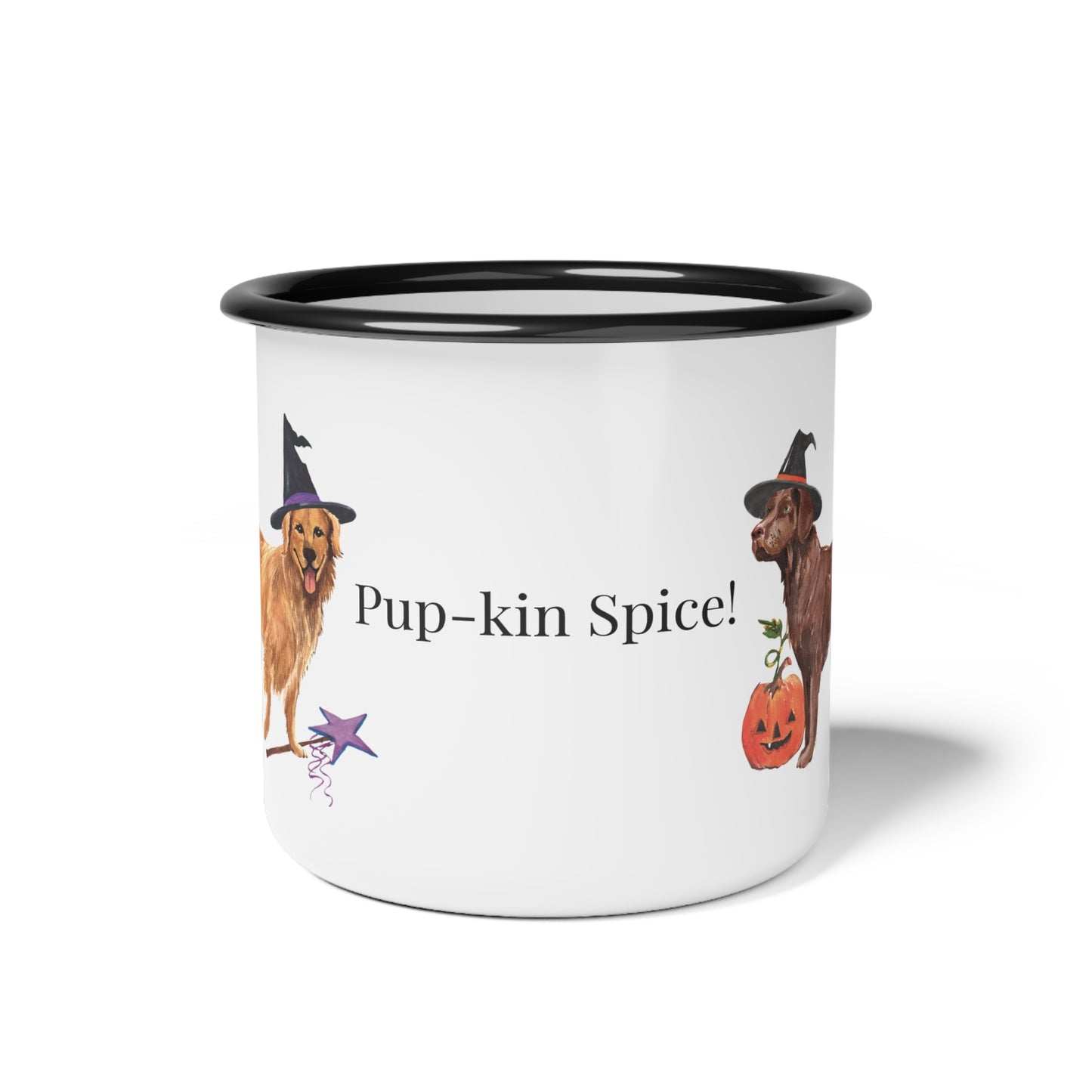 Pup-kin Spice! Enamel Camp Cup