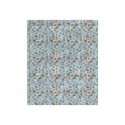 Chalet Dogs Velvet Throw Blanket