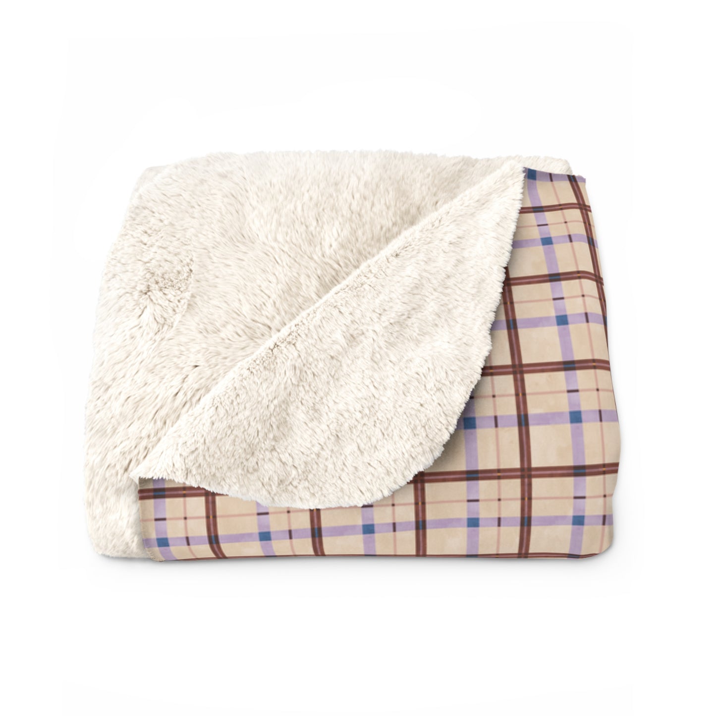 Harvest Plaid Sherpa Fleece Blanket