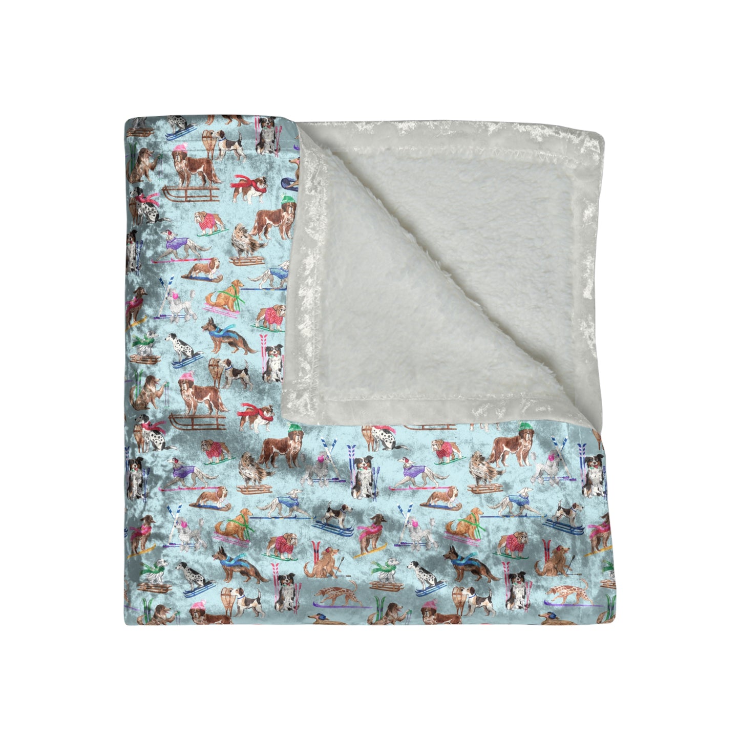 Chalet Dogs Velvet Throw Blanket
