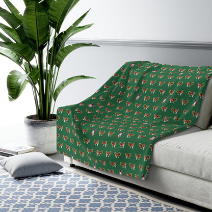 Snow Dog Sherpa Fleece Blanket