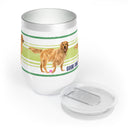 Good Dog Wine Tumbler with Honeydew and Green Stripe