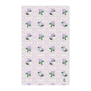 Garden Trellis Kitchen Towel  Front Flat view in Hydrangea Purple Colorway