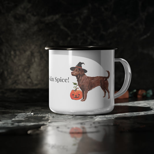 Pup-kin Spice! Enamel Camp Cup
