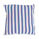 Cloudless Blue and Peony Pink Prep Stripe Outdoor Pillow Front Side