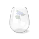 Botanical Hydrangea Stemless Wine Glass