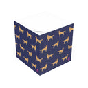 Good Dog Sticky Note Cube Side View in Twilght Navy