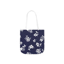 Inky Floral Canvas Tote Bag