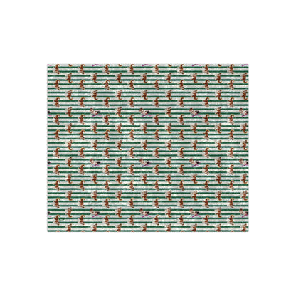 Snow Dog Prep Stripe Velvet Blanket