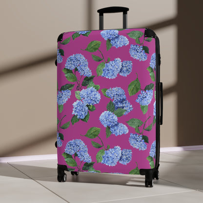 Something Blue Hydrangea Suitcase