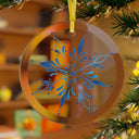 Freeze The Day Snowflake Glass Ornament