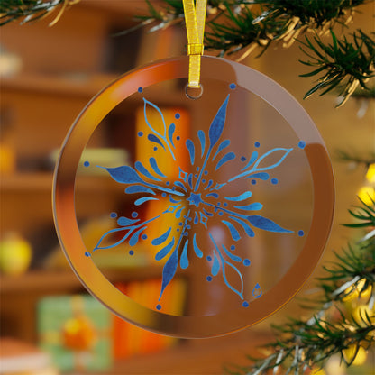 Freeze The Day Snowflake Glass Ornament