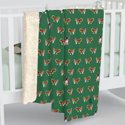 Snow Dog Sherpa Fleece Blanket