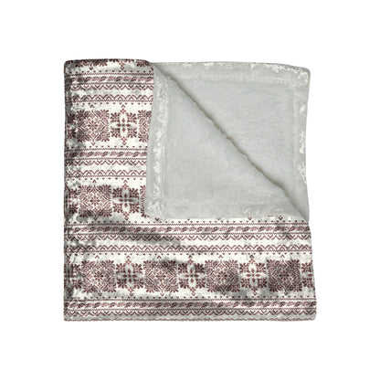 Après Alpine Fair Isle Velvet Sherpa Blanket