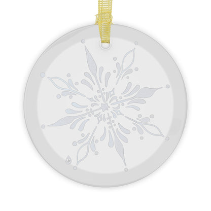 Freeze The Day Snowflake Glass Ornament