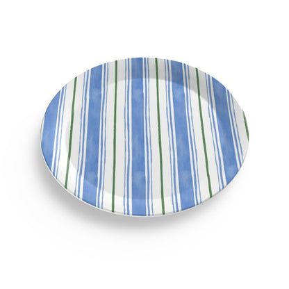 Painted Stripe Melamine Plate Set