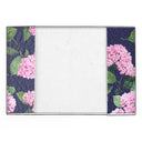 Leather Passport internal view with Twilight Hydrangea Pattern