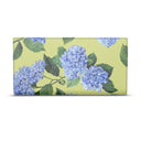Bespoke Hydrangea Patterned Nappa Leather Travel Wallet In Honeydew