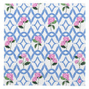 Cloth Napkin with Hydrangea and watercolor trellis artwork