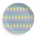 Top View of Printed melamine plate with colorful geometric print