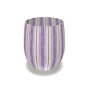 Painted Stripe Stemless Crystal Wine Glass