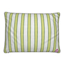 Back of Striped lumbar pillow 