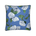 Front View of Hydrangea Feather FIll Pillow in Cloudless Sky Blue