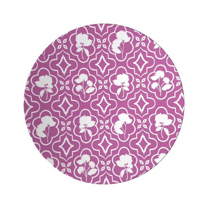 Shadow Garden Trellis Decorative Bowl in Peony Pink Top View