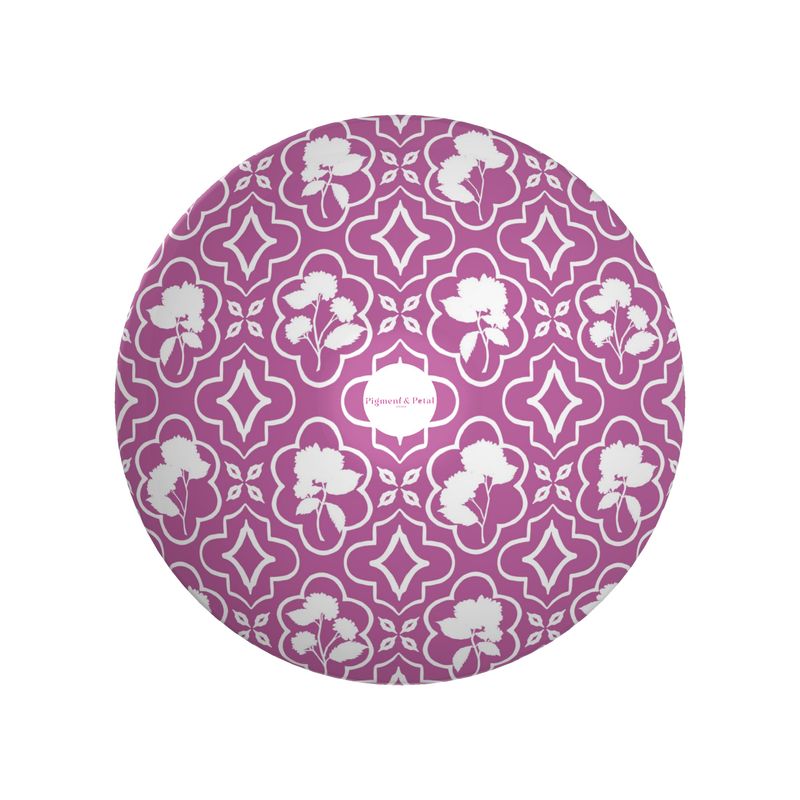 Shadow Garden Trellis Decorative Bowl in Peony Pink Bottom View