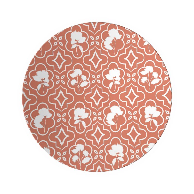 Shadow Garden Trellis Decorative Bowl in Sherbert Orange Top View