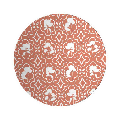 Shadow Garden Trellis Decorative Bowl in Sherbert Orange Top View