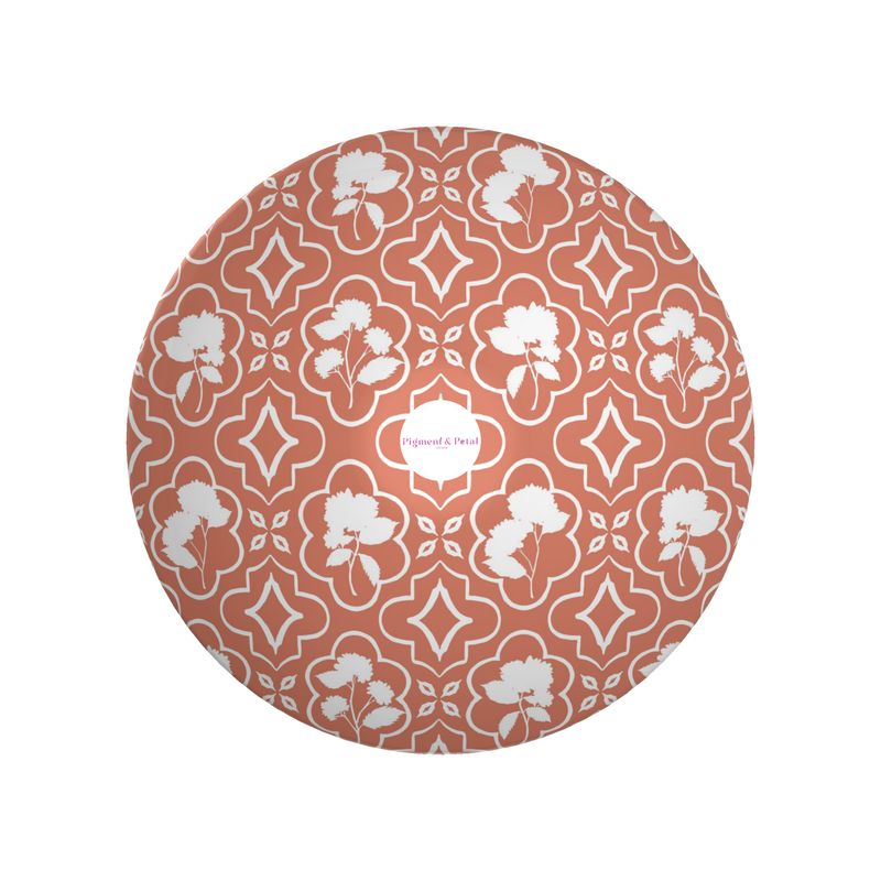 Shadow Garden Trellis Decorative Bowl in Sherbert Orange Bottom View
