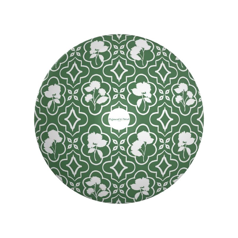 Shadow Garden Trellis Decorative Bowl in Tennis Grass Green Bottom View