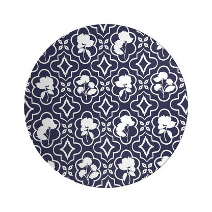 Shadow Garden Trellis Decorative Bowl in Twilight Navy Top View