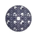 Shadow Garden Trellis Decorative Bowl in Twilight navy Bottom View