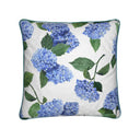 Front View of Hydrangea Feather FIll Pillow in White