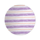 Hydrangea Purple and Sherbert Orange Painted Stripe Ornamental Bowl