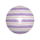 Back view of Hydrangea Purple and sherbert orange Painted Stripe Ornamental Bowl